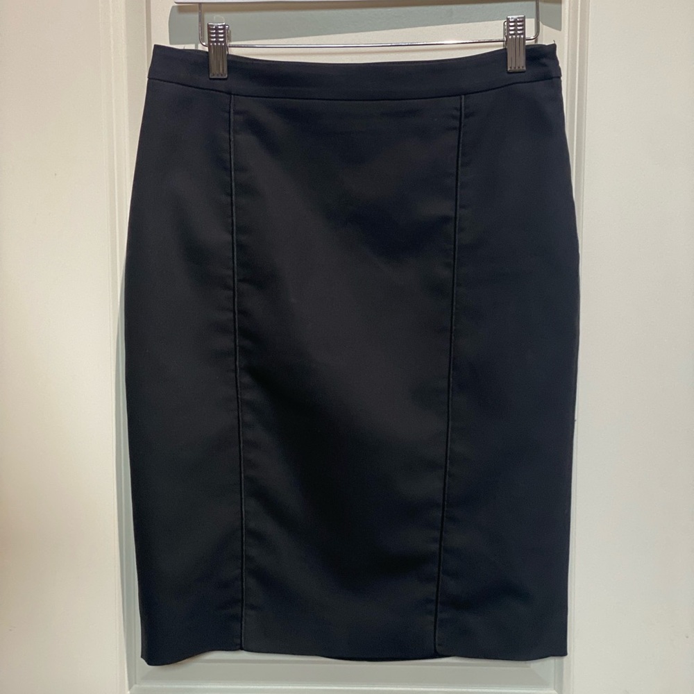 Vintage BLUEMARINE  Black Cotton/Elastane Blend Pencil Skirt EUC Italian 42 US 6